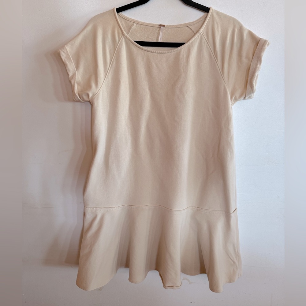 Free People Women’s XS Sweatshirt Mini Dress Beach Travel Comfy Minimalist Party